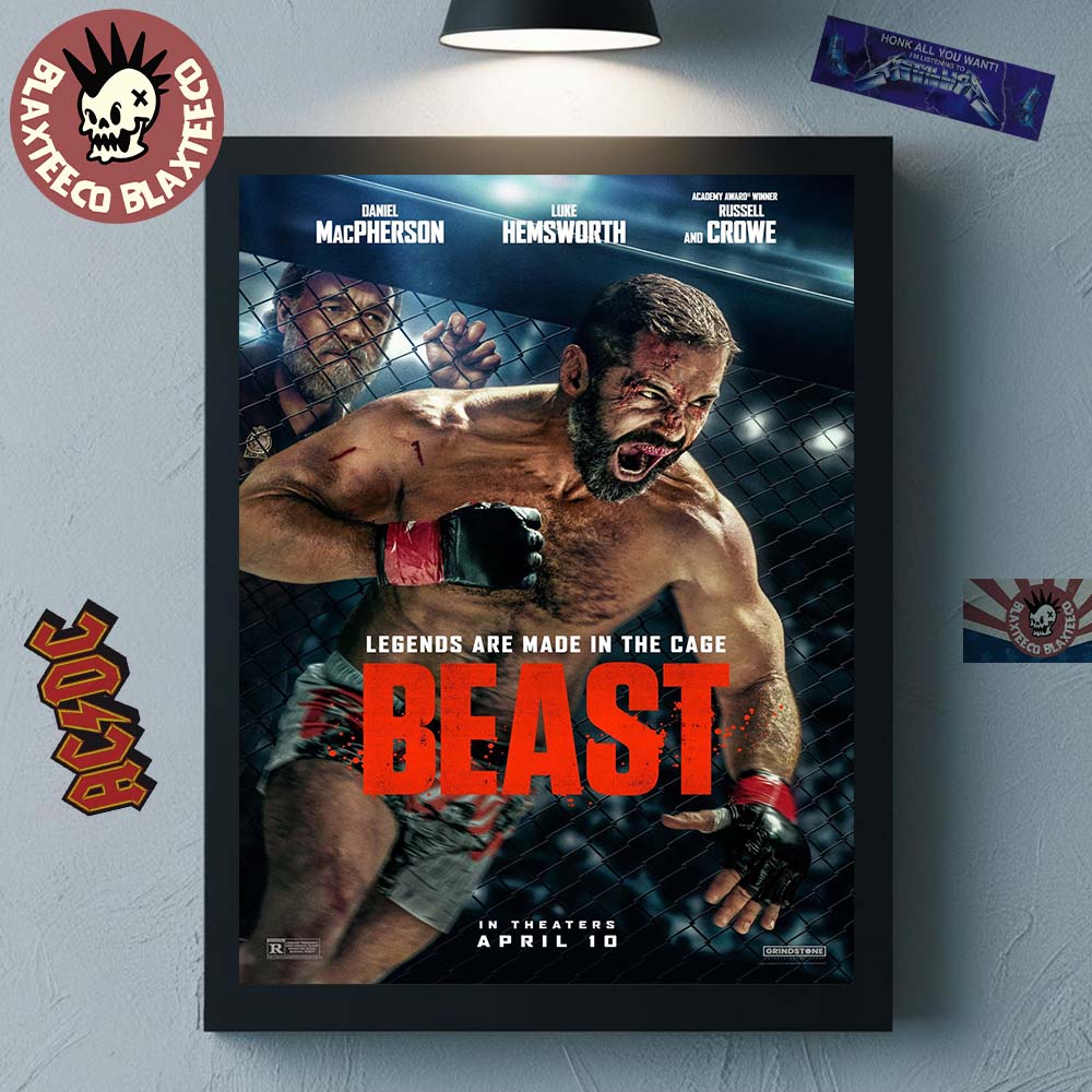 Russell Crowe Beast MMA Movie Legends Are Made In The - Adult & Kids T-Shirts, Sweatshirts & Hoodies apparel design preview 1