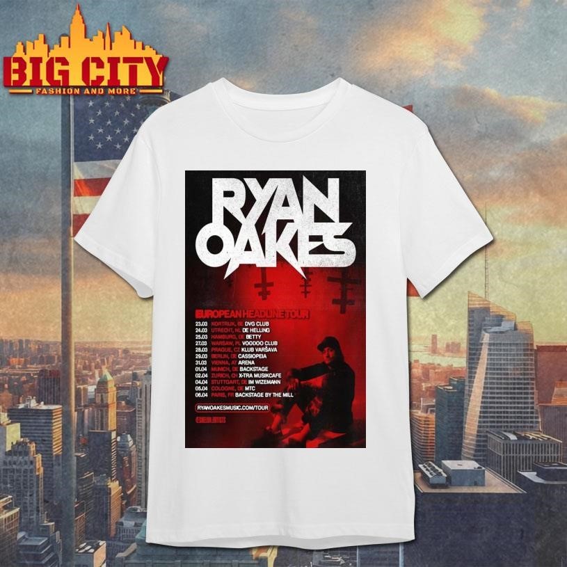 Ryan Oakes European Tour 2026 Poster - Adult & Kids T-Shirts, Sweatshirts & Hoodies apparel design preview 1