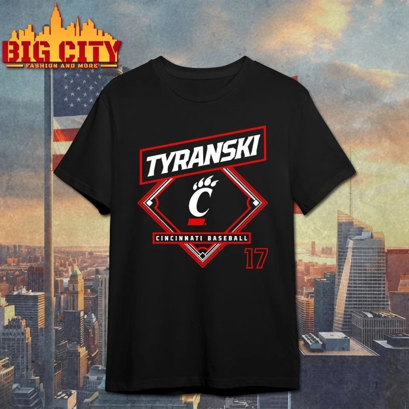 Ryan Tyranski Cincinnati Bearcats Baseball - Adult & Kids T-Shirts, Sweatshirts & Hoodies apparel design preview 1