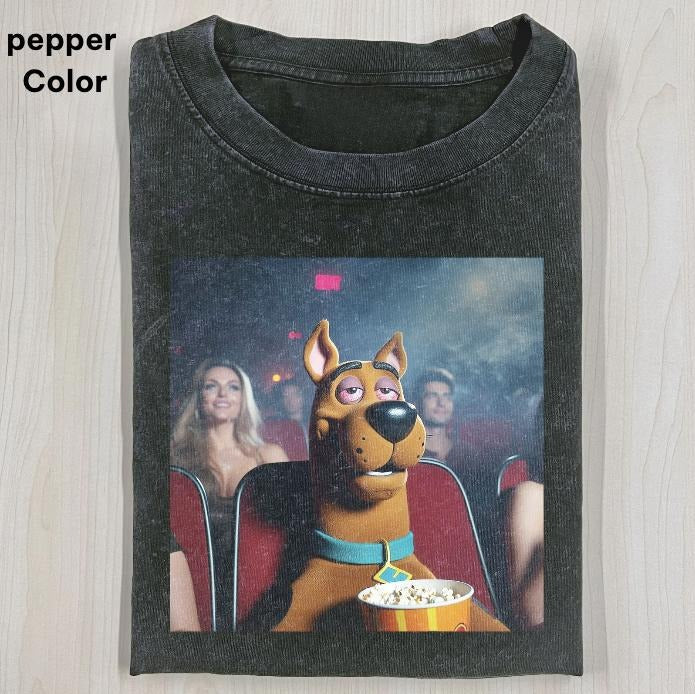 SCOOBY DOO Is High While Watching Movie Funny - Adult & Kids T-Shirts, Sweatshirts & Hoodies apparel design preview 1