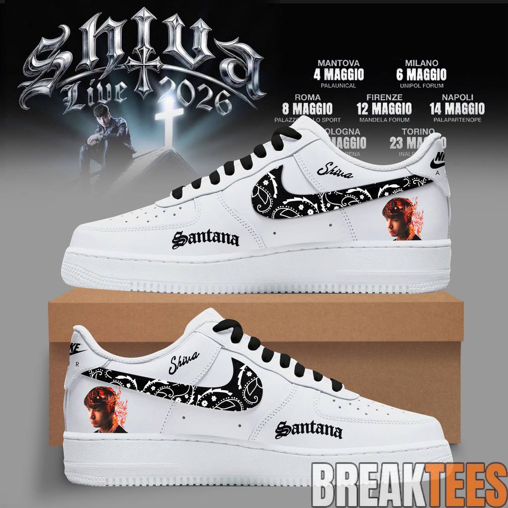 SHIVA Santana Live 2026 Special Air Force 1 - Adult & Kids T-Shirts, Sweatshirts & Hoodies apparel design preview 1