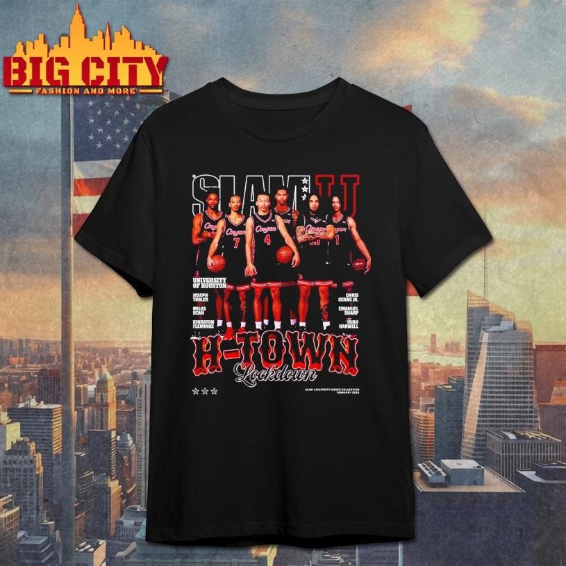 SLAMU 20 Houston Cougars H Town Lockdown Magazine - Adult & Kids T-Shirts, Sweatshirts & Hoodies apparel design preview 1