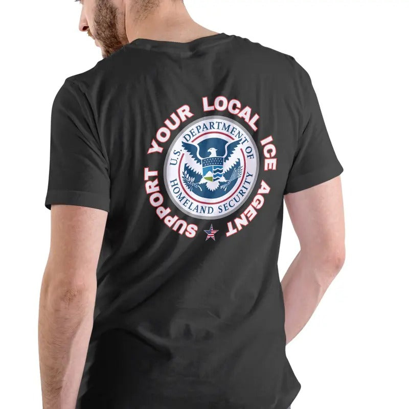 SUPPORT YOUR LOCAL ICE AGENT Cotton Menswear Soft - Adult & Kids T-Shirts, Sweatshirts & Hoodies apparel design preview 1