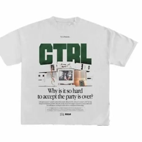 SZA Ctrl Print Short Sleeve Top Womenswear - Adult & Kids T-Shirts, Sweatshirts & Hoodies apparel design preview 1