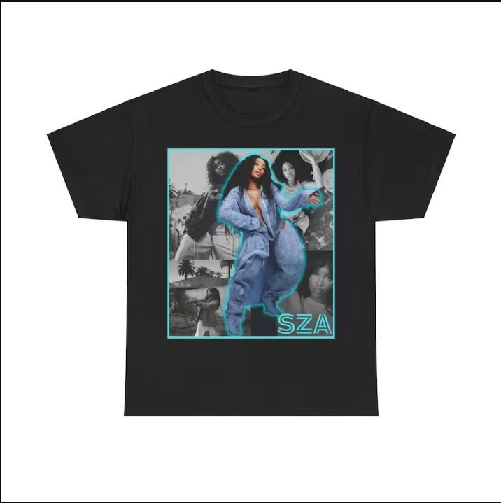 SZA Fitted Heavy Cotton Blackshirt - Adult & Kids T-Shirts, Sweatshirts & Hoodies apparel design preview 1