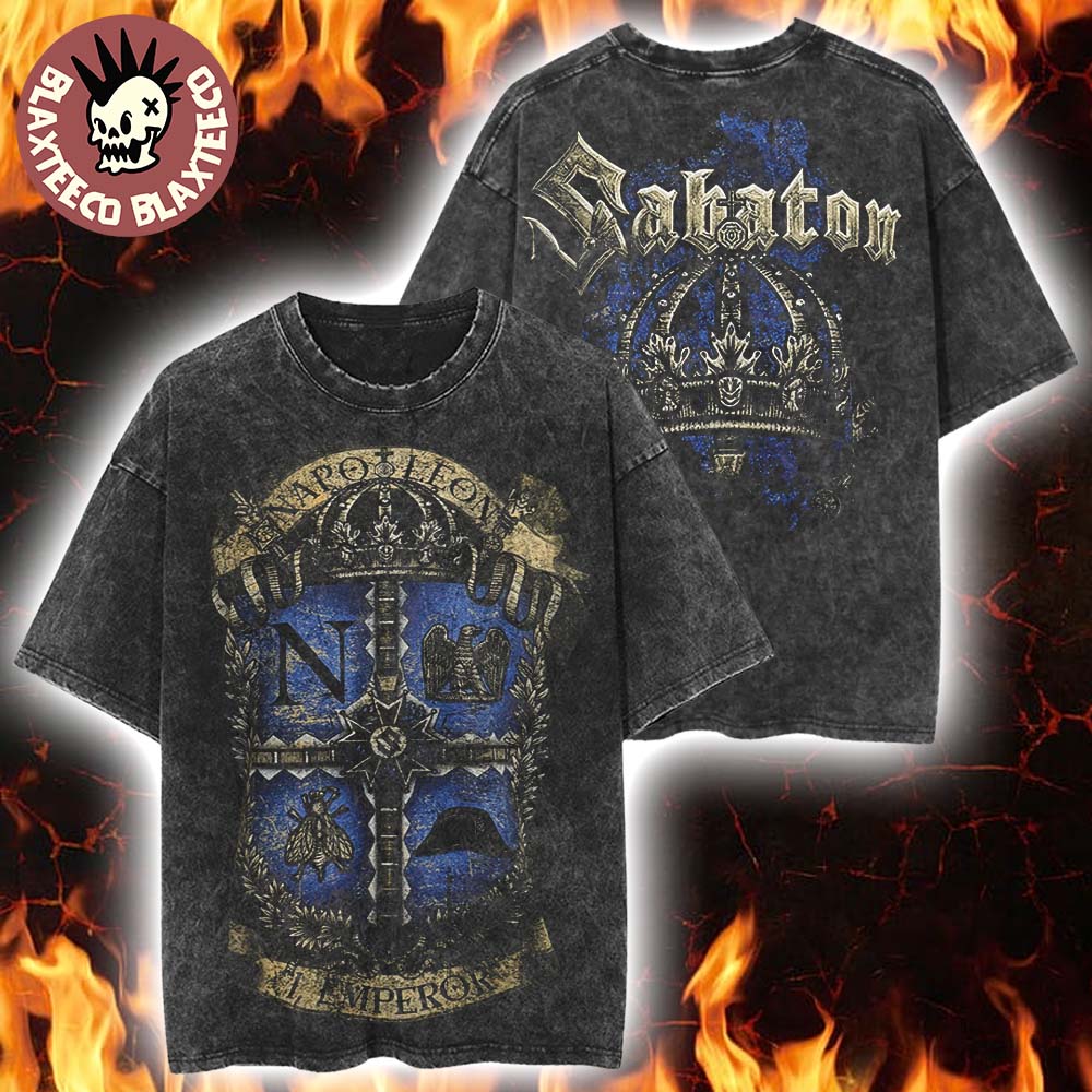 Sabaton Napoleon Emperor Coat of Arms Vintage Washed - Adult & Kids T-Shirts, Sweatshirts & Hoodies apparel design preview 1