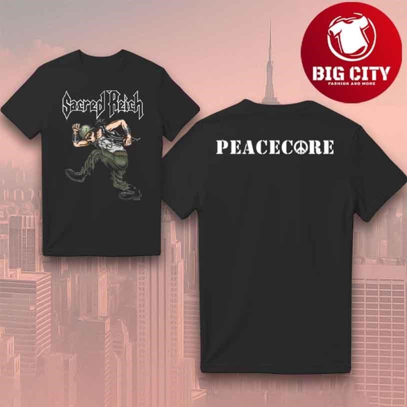Sacred Reich PEACECORE New Two Sided - Adult & Kids T-Shirts, Sweatshirts & Hoodies apparel design preview 1