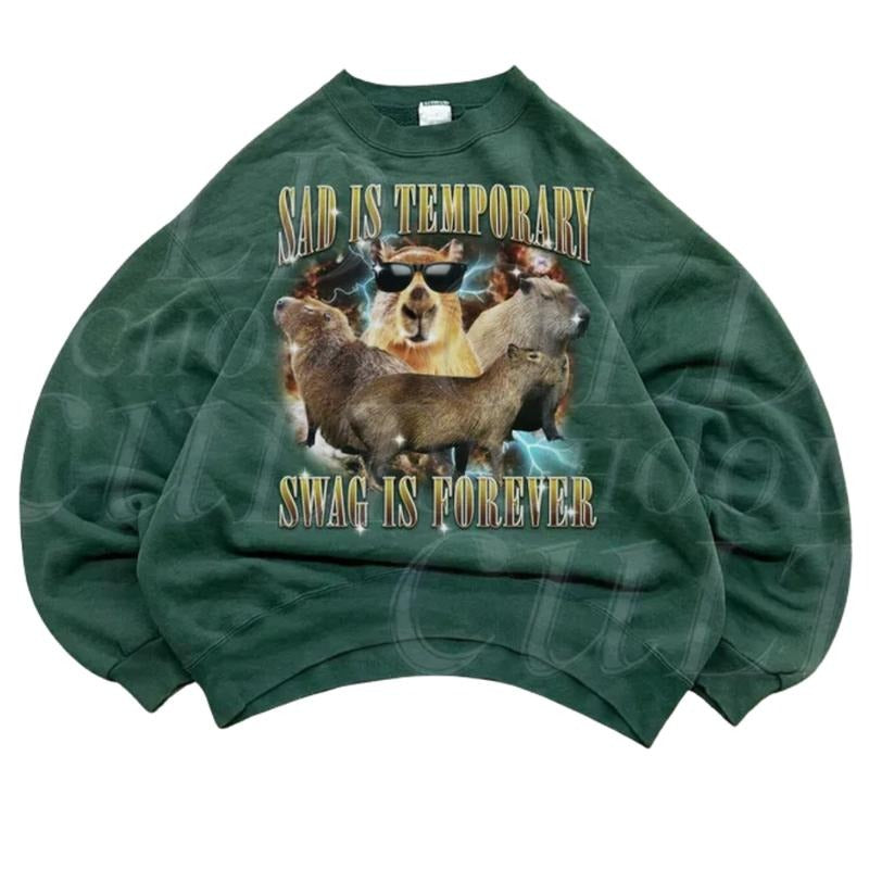 Sad Is Temporary Swag Forever Vintage 90s Retro - Adult & Kids T-Shirts, Sweatshirts & Hoodies apparel design preview 1