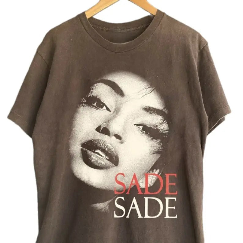 Sade Adu 90s Pop Music Tour World Classic Cotton Top - Adult & Kids T-Shirts, Sweatshirts & Hoodies apparel design preview 1