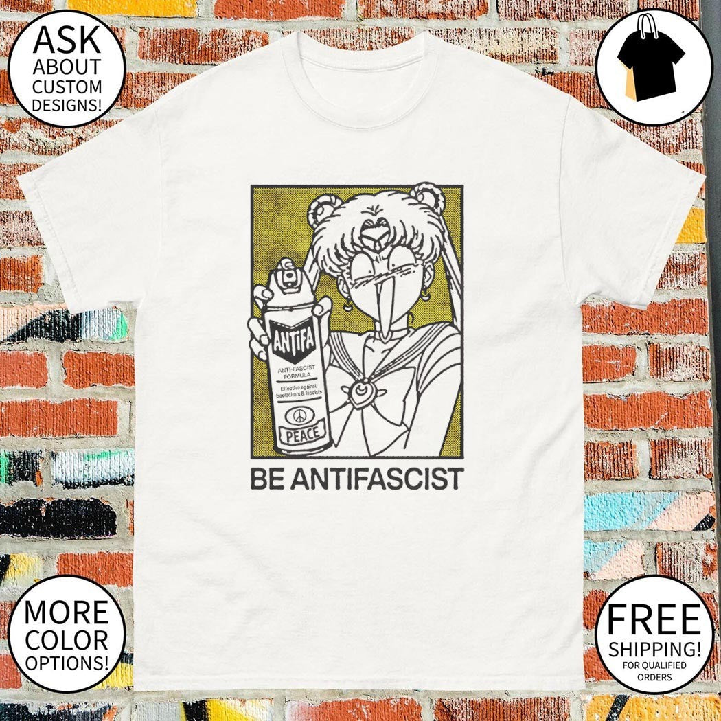 Sailor Moon anime Antifa anti-fascist - Adult & Kids T-Shirts, Sweatshirts & Hoodies apparel design preview 1