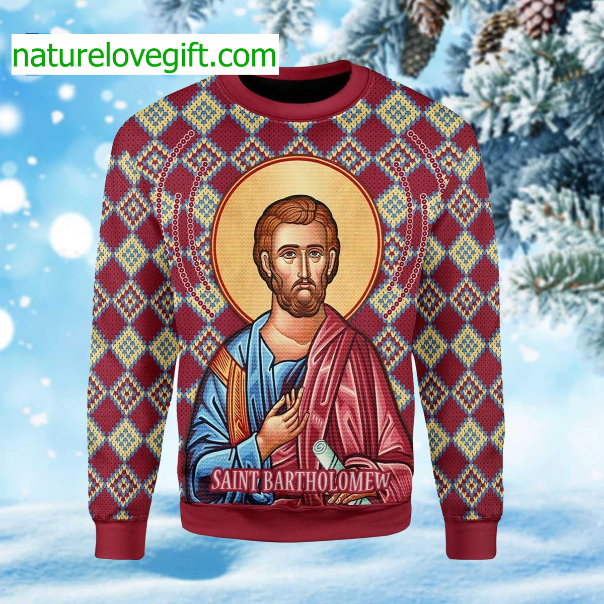 Saint Bartholomew Ugly Christmas Sweater - Holiday Gift product image