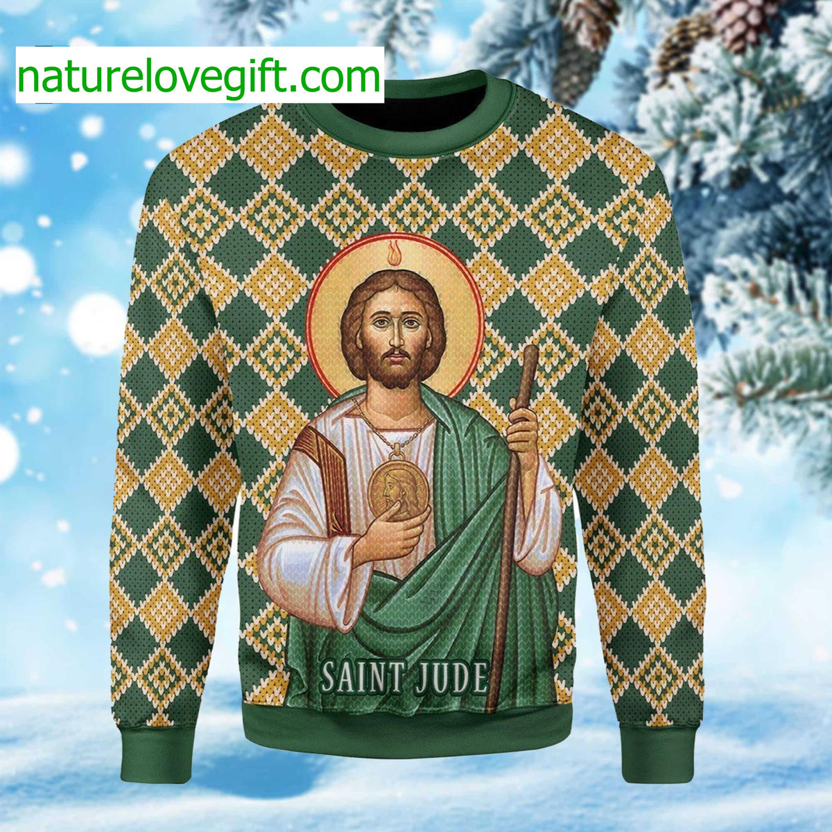 Saint Jude Ugly Christmas Sweater - Holiday Gift product image
