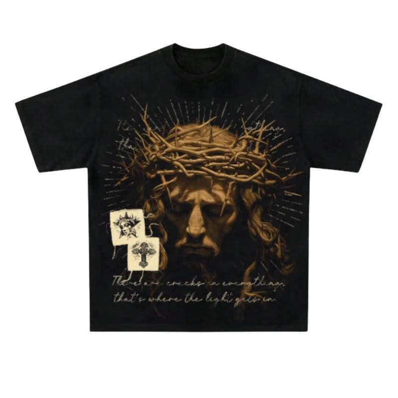 Saint Vintage Y2K Jesus Saves Retro Faith Crew Neck - Adult & Kids T-Shirts, Sweatshirts & Hoodies apparel design preview 1