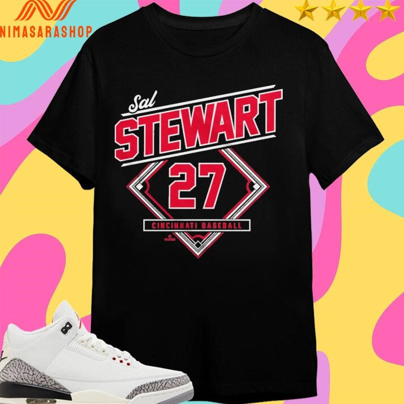 Sal Stewart 27 Cincinnati Baseball Classic Diamond - Adult & Kids T-Shirts, Sweatshirts & Hoodies apparel design preview 1