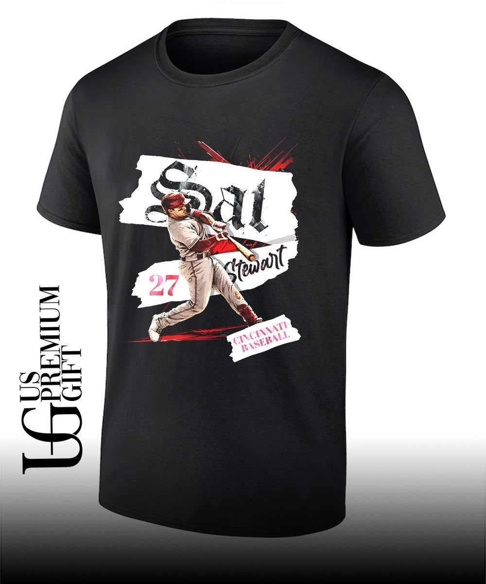 Sal Stewart Cincinnati Baseball Players Major League - Adult & Kids T-Shirts, Sweatshirts & Hoodies apparel design preview 1