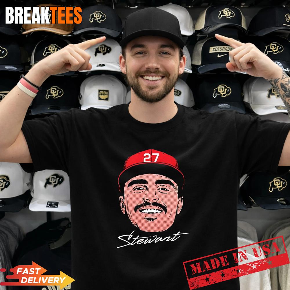 Sal Stewart beard Cincinnati Reds Baseball Big Head - Adult & Kids T-Shirts, Sweatshirts & Hoodies apparel design preview 1