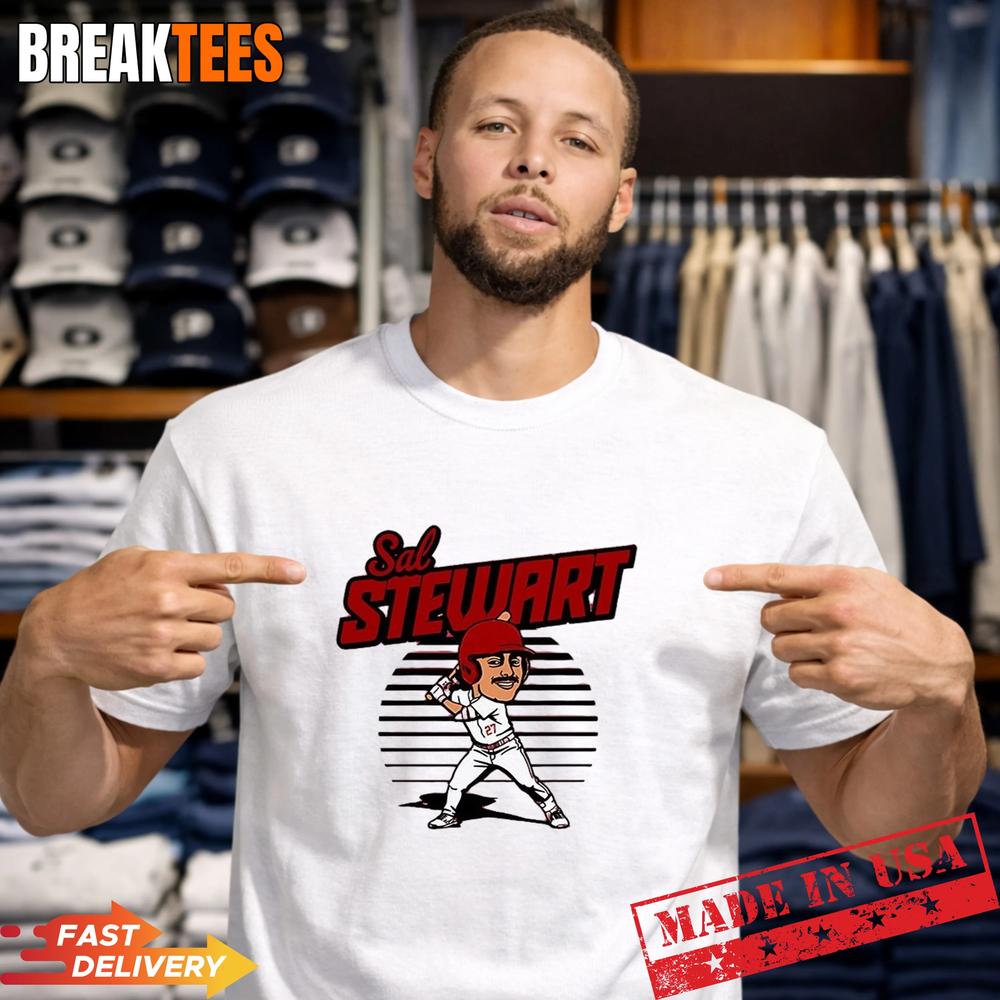 Salbert Sal Stewart 27 Cincinnati Reds Baseball - Adult & Kids T-Shirts, Sweatshirts & Hoodies apparel design preview 1