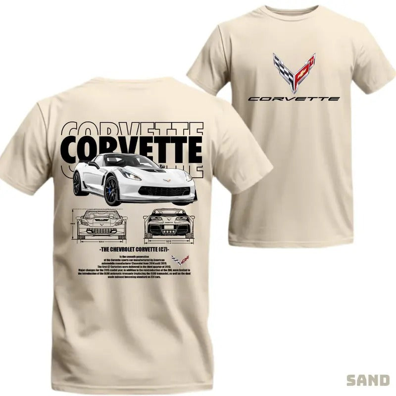 Chevrolet Corvette C7t Sports Car Lover Tropical - Adult & Kids T-Shirts, Sweatshirts & Hoodies apparel design preview 1