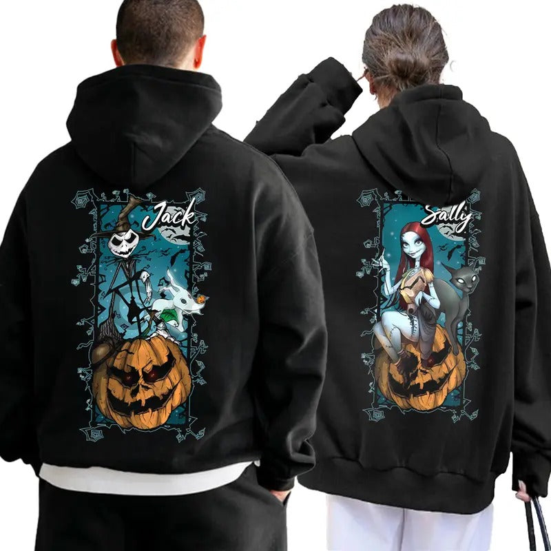 Sally Back Skeleton Jack Couple Vintage Nightmare - Adult & Kids T-Shirts, Sweatshirts & Hoodies apparel design preview 1