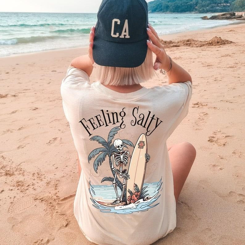 Salty Preppy Clothes Coconut Girl Surf Beachy VSCO TS - Adult & Kids T-Shirts, Sweatshirts & Hoodies apparel design preview 1