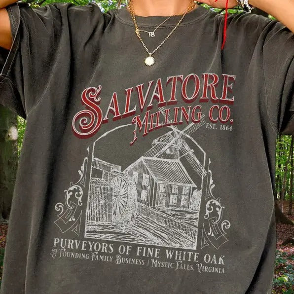 Salvatore Comfort Colots Mystic Falls Stefan Damon - Adult & Kids T-Shirts, Sweatshirts & Hoodies apparel design preview 1