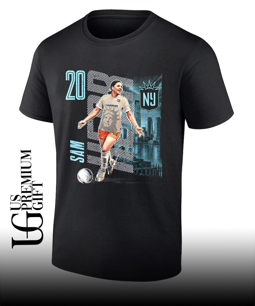 Sam Kerr Gotham FC Skyline City graphic - Adult & Kids T-Shirts, Sweatshirts & Hoodies apparel design preview 1
