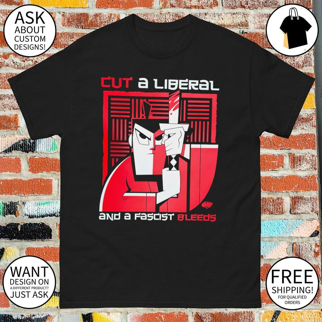 Samurai cut a liberal and fascist bleeds - Adult & Kids T-Shirts, Sweatshirts & Hoodies apparel design preview 1