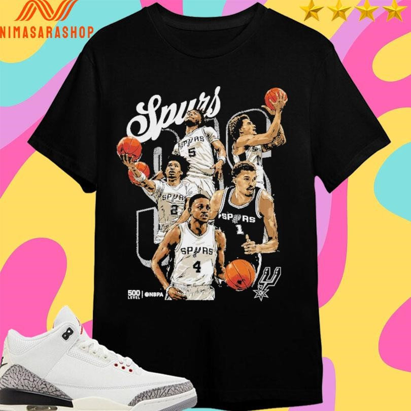 San Antonio Spurs 2026 Starting 5 - Adult & Kids T-Shirts, Sweatshirts & Hoodies apparel design preview 1