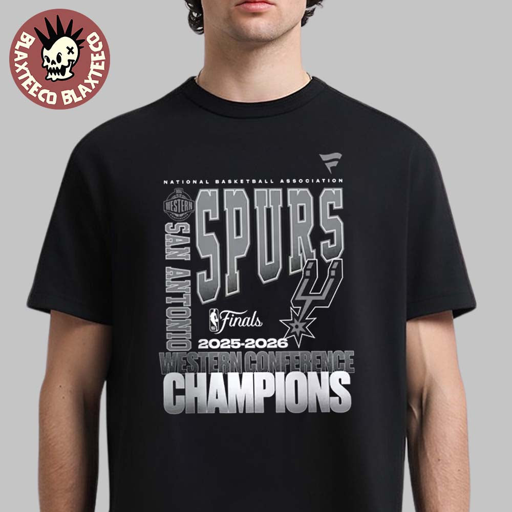 San Antonio Spurs Fanatics Black 2026 NBA Western - Adult & Kids T-Shirts, Sweatshirts & Hoodies apparel design preview 1