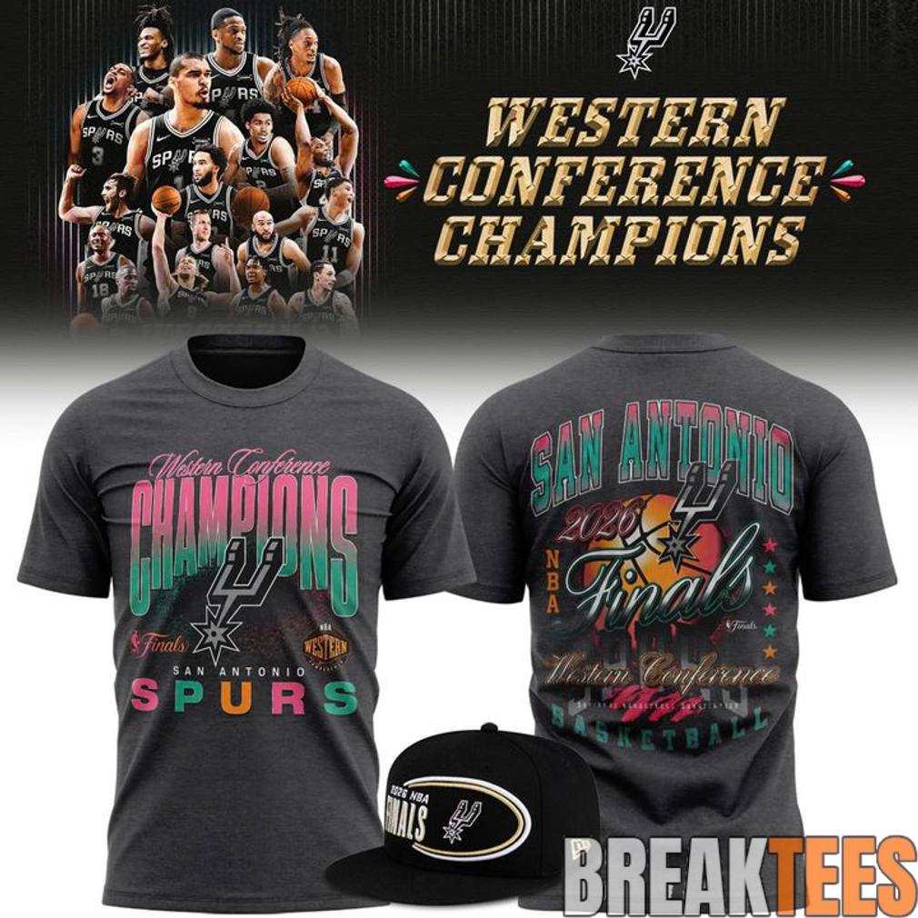 San Antonio Spurs NBA Western Conference Champions - Adult & Kids T-Shirts, Sweatshirts & Hoodies apparel design preview 1