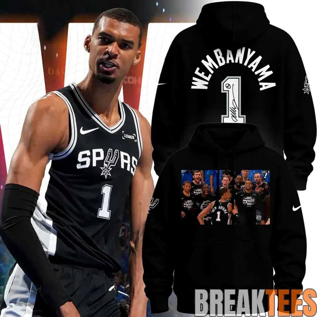 San Antonio Spurs Victor Wembanyama - Adult & Kids T-Shirts, Sweatshirts & Hoodies apparel design preview 1