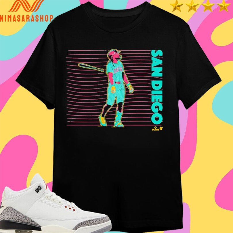 San Diego Padres Fernando Tatis Jr Neon Nights - Adult & Kids T-Shirts, Sweatshirts & Hoodies apparel design preview 1