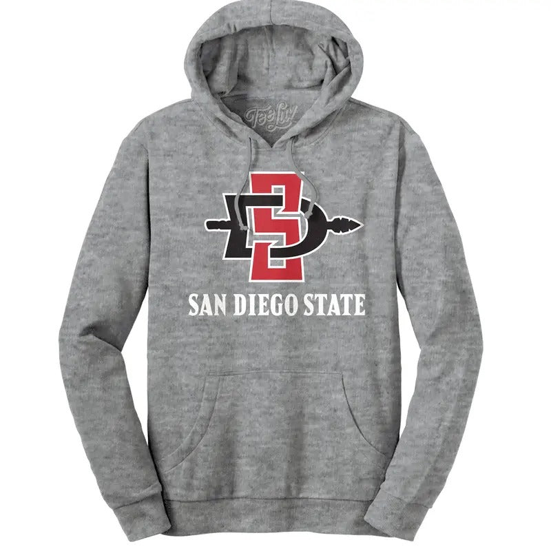 San Diego State University Hooded Gray - Adult & Kids T-Shirts, Sweatshirts & Hoodies apparel design preview 1