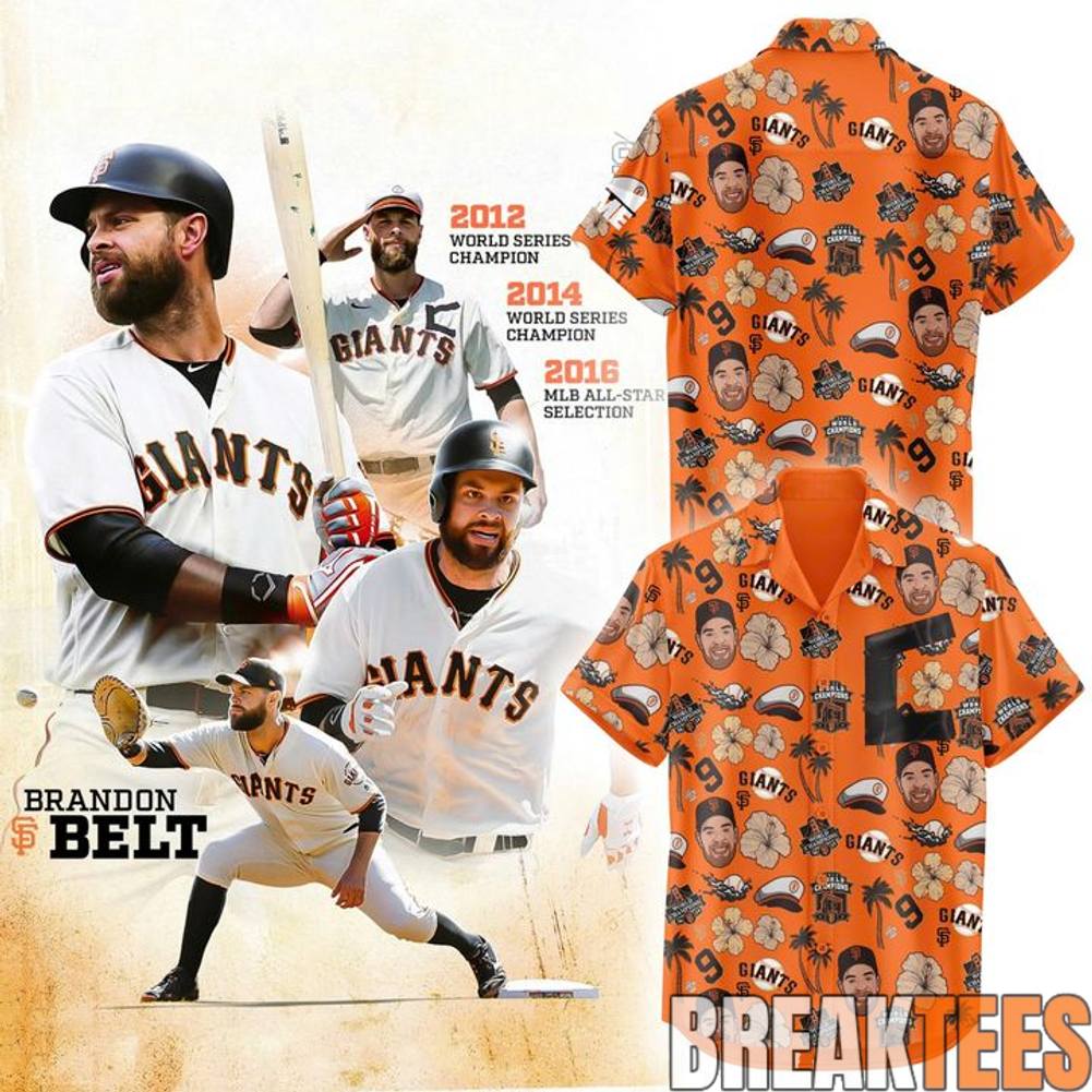 San Francisco Giants Brandon Belt Celebration Day - Adult & Kids T-Shirts, Sweatshirts & Hoodies apparel design preview 1