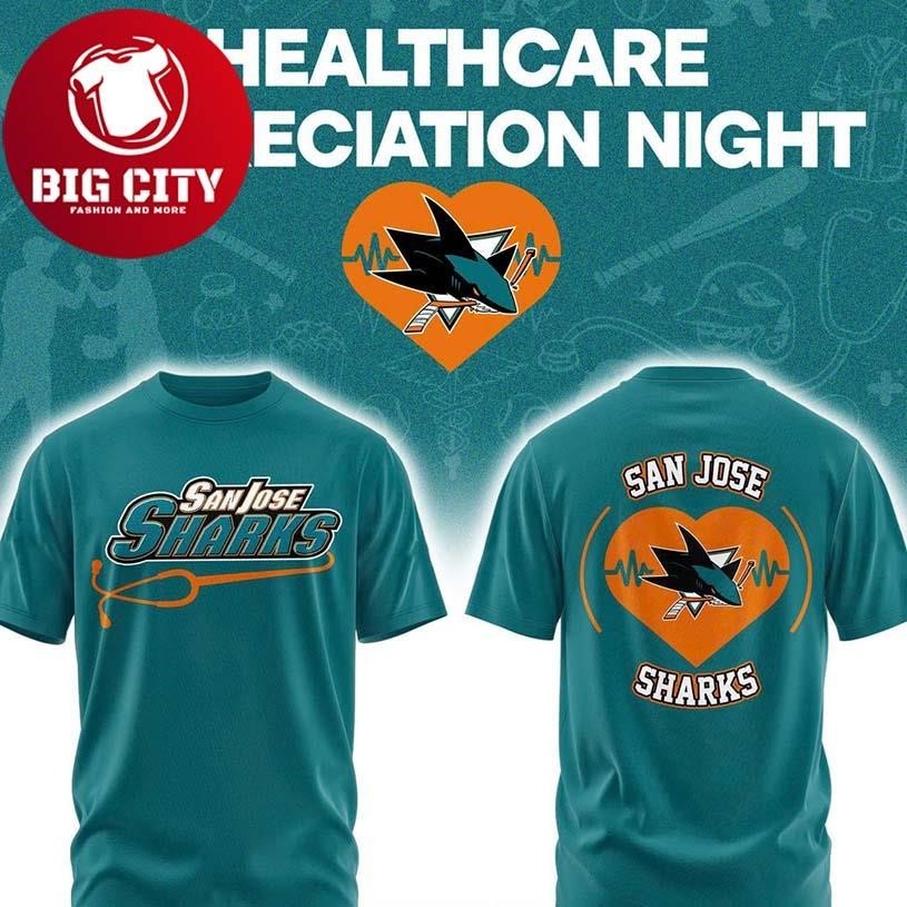 San Jose Sharks Healthcare Appreciation Night 2026 - Adult & Kids T-Shirts, Sweatshirts & Hoodies apparel design preview 1