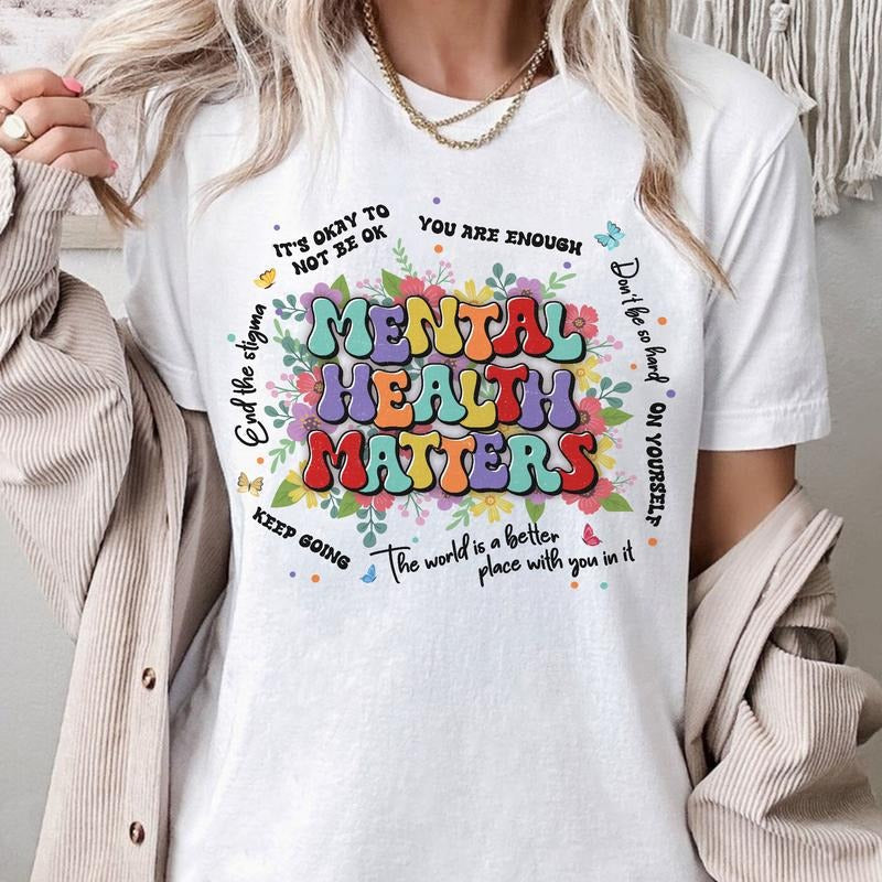 Sandjest Mental Health Matters Girl Friend - Adult & Kids T-Shirts, Sweatshirts & Hoodies apparel design preview 1