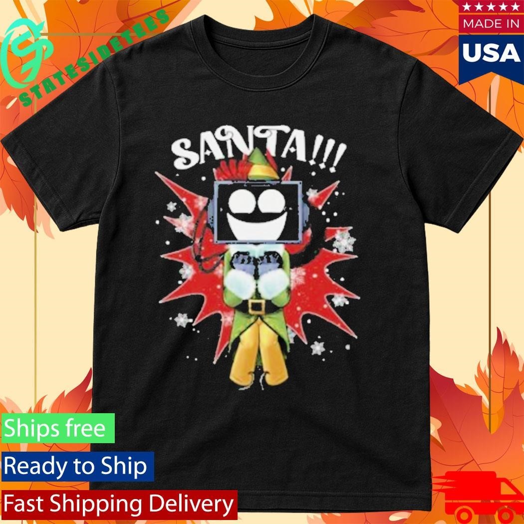 Santa Buddy The Fixtbot Black - Adult & Kids T-Shirts, Sweatshirts & Hoodies apparel design preview 1