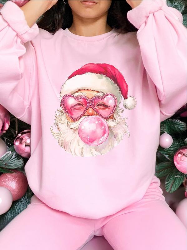 Santa Claus Bubblegum Thanksgiving Relaxed Fit - Adult & Kids T-Shirts, Sweatshirts & Hoodies apparel design preview 1