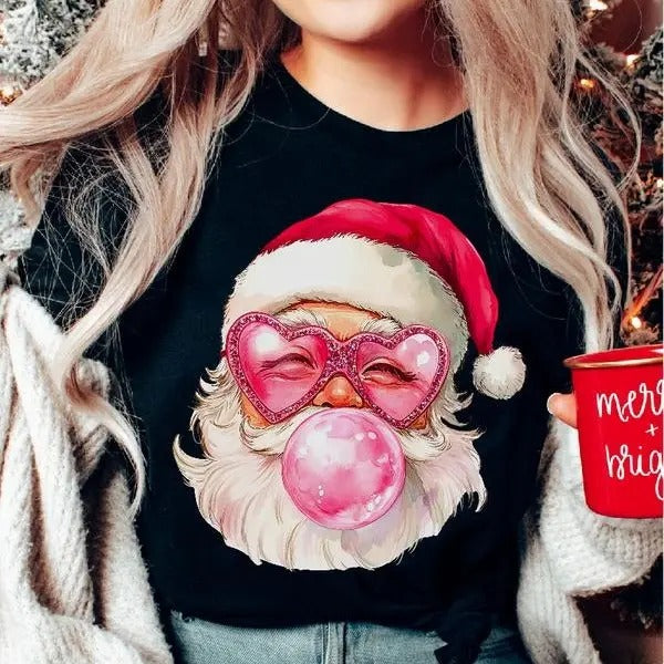 Santa Claus Bubblegum Relaxed Fit Womenswear Casual - Adult & Kids T-Shirts, Sweatshirts & Hoodies apparel design preview 1