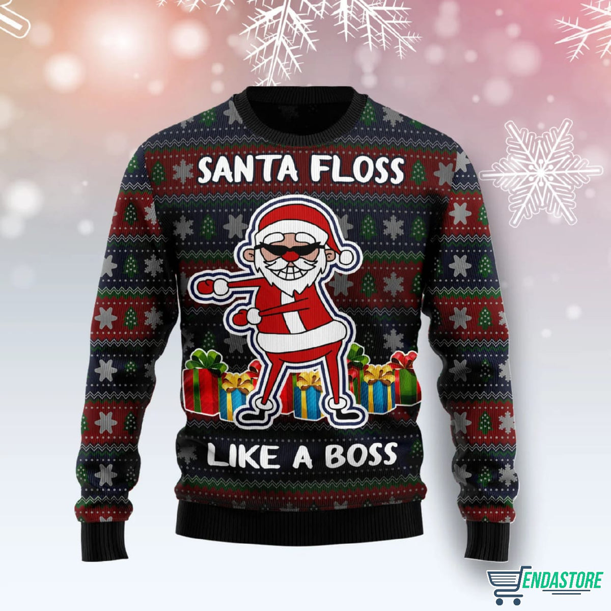 Santa Floss Like A Boss 3D Ugly Christmas Sweater - Holiday Gift product image