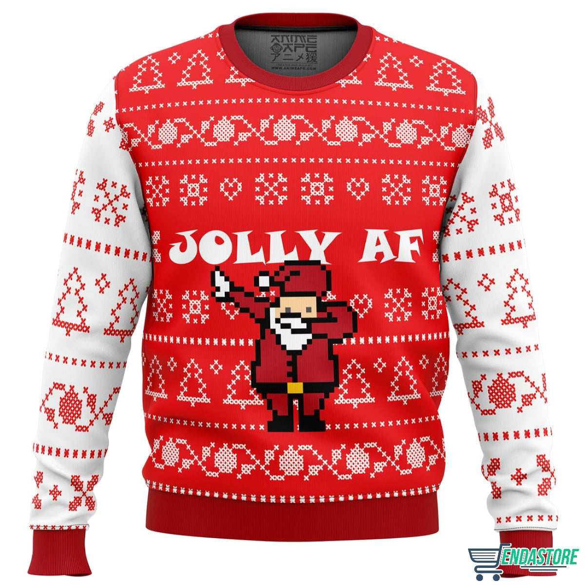 Santa Jolly AF 3D Ugly Christmas Sweater - Holiday Gift product image