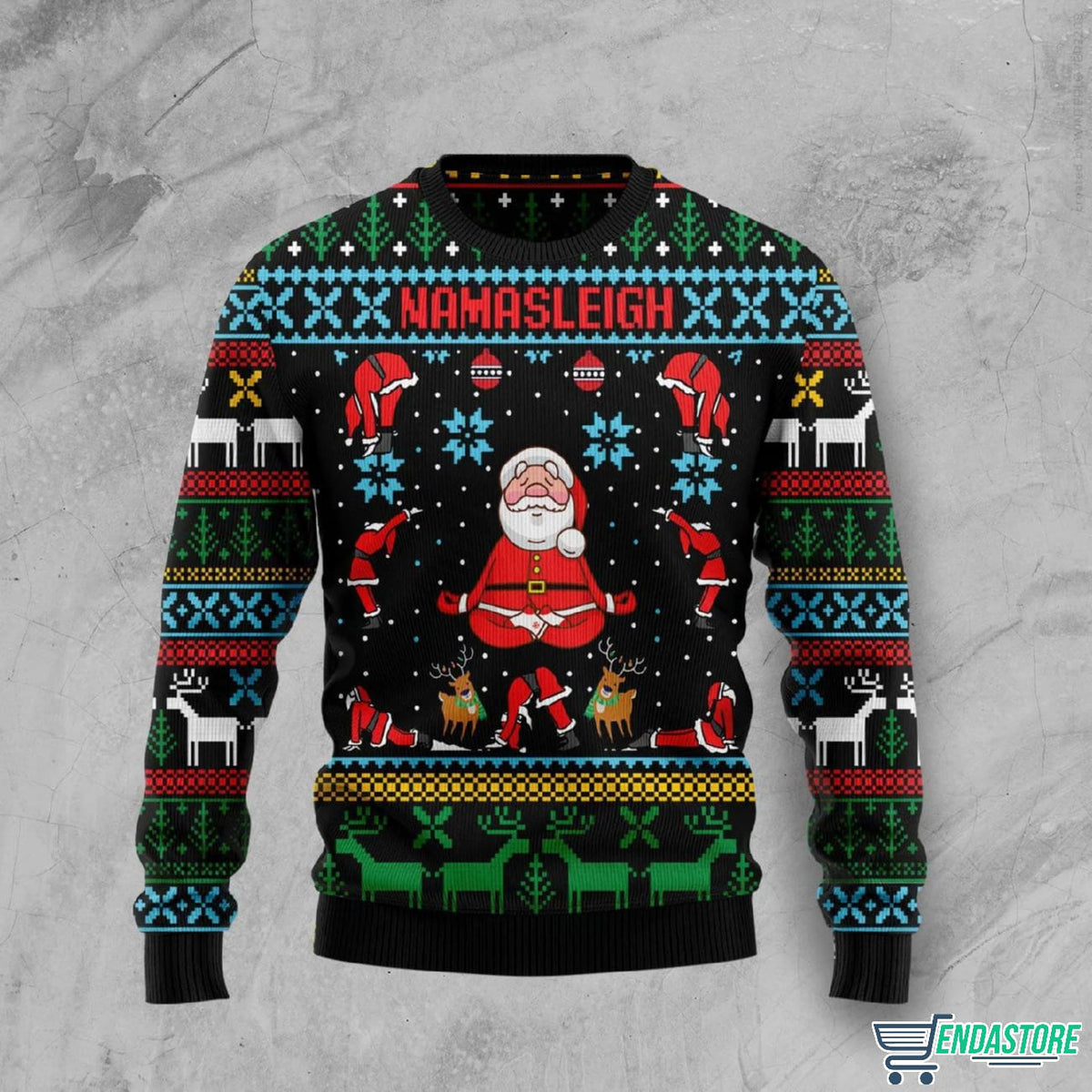 Santa Namasleigh 3D Ugly Christmas Sweater - Holiday Gift product image