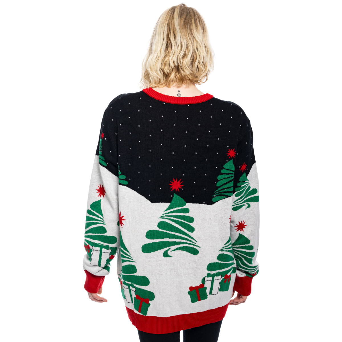 Santa on Sleigh T-Rex Christmas Sweater - Holiday Gift product image 2