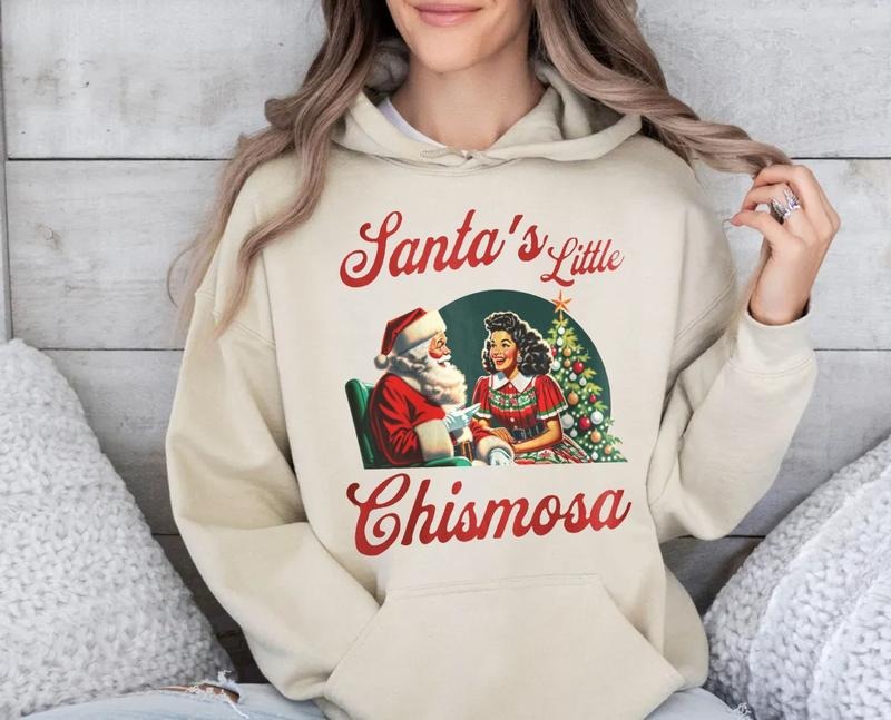 Santa'S Little Chismosa Santa Funny Chisme Latina - Adult & Kids T-Shirts, Sweatshirts & Hoodies apparel design preview 1