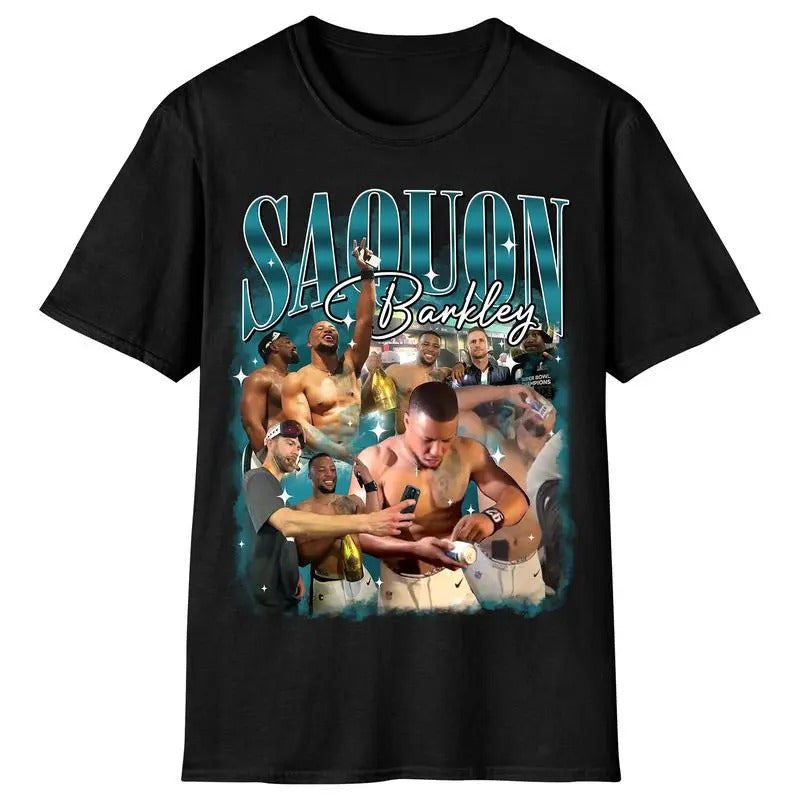 Saqu0n Barkl3y Shotgun Beer After Eagl Sup B0wl 2025 - Adult & Kids T-Shirts, Sweatshirts & Hoodies apparel design preview 1