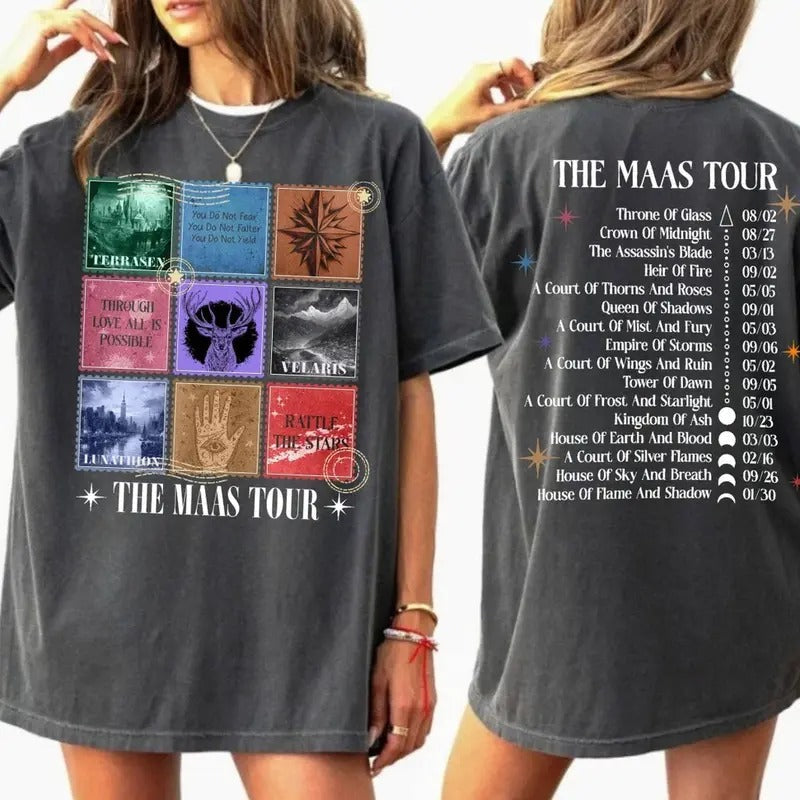 Sarah J. Maas Tour Acotar Crescent City Throne Glass - Adult & Kids T-Shirts, Sweatshirts & Hoodies apparel design preview 1