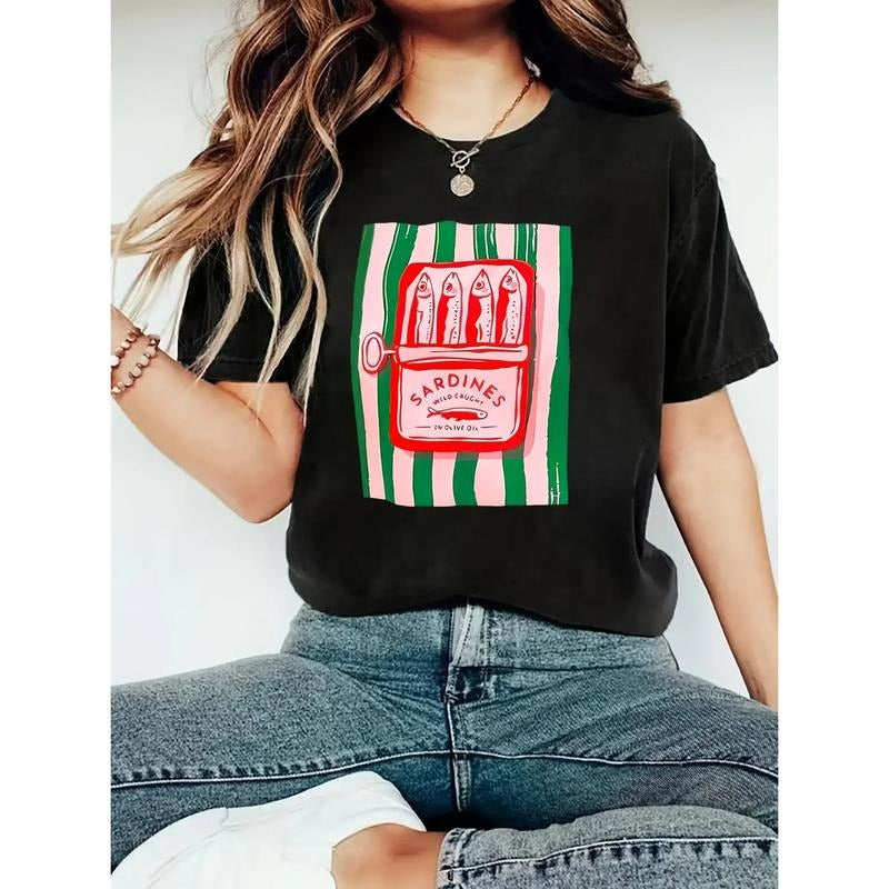 Sardines Can Pattern Print Casual Versatile Summer - Adult & Kids T-Shirts, Sweatshirts & Hoodies apparel design preview 1