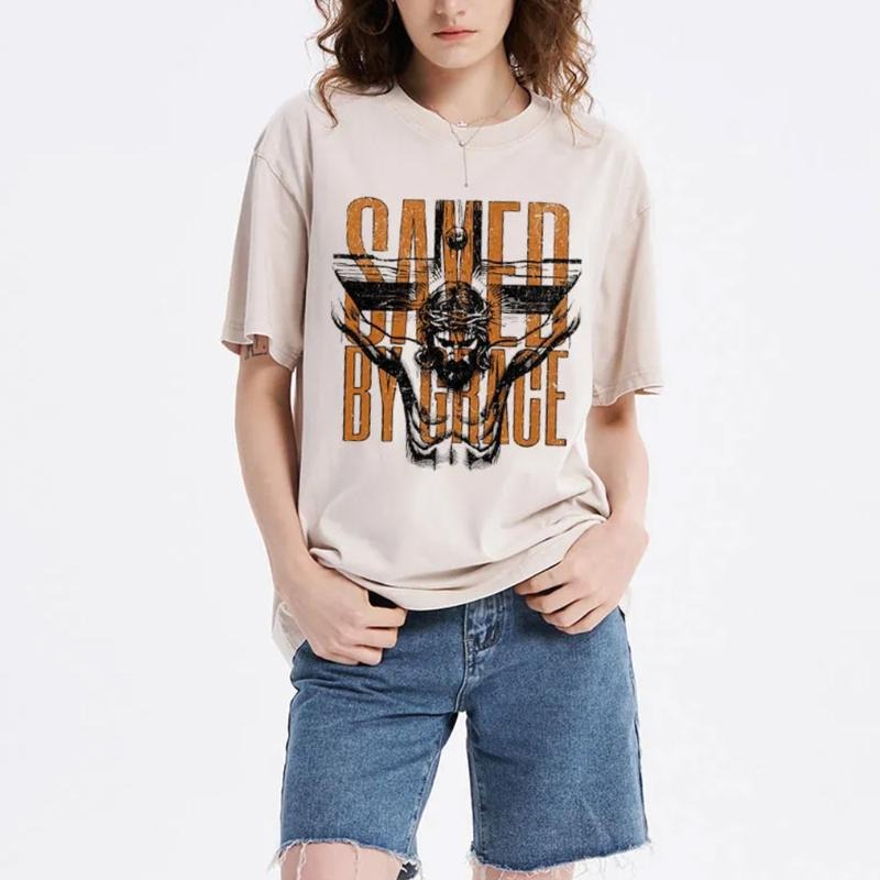 Save Grace Casual Crew Neck Short Sleeve Tops - Adult & Kids T-Shirts, Sweatshirts & Hoodies apparel design preview 1