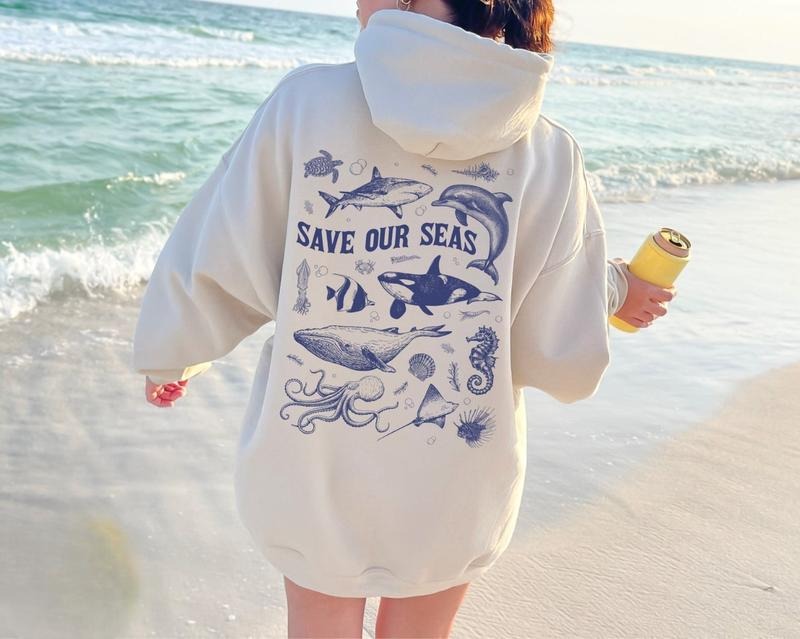 Save Our Seas Ocean Life Beach Vsco Summer Tumblr - Adult & Kids T-Shirts, Sweatshirts & Hoodies apparel design preview 1