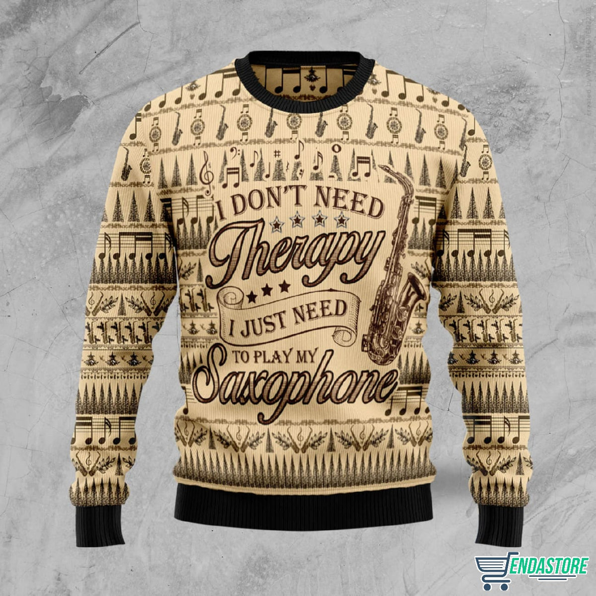 Saxophone Lover 3D Ugly Christmas Sweater - Holiday Gift product image